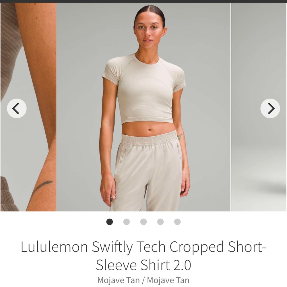 NWT Lululemon swiftly tech Cropped Short-Sleeve Shirt 2.0